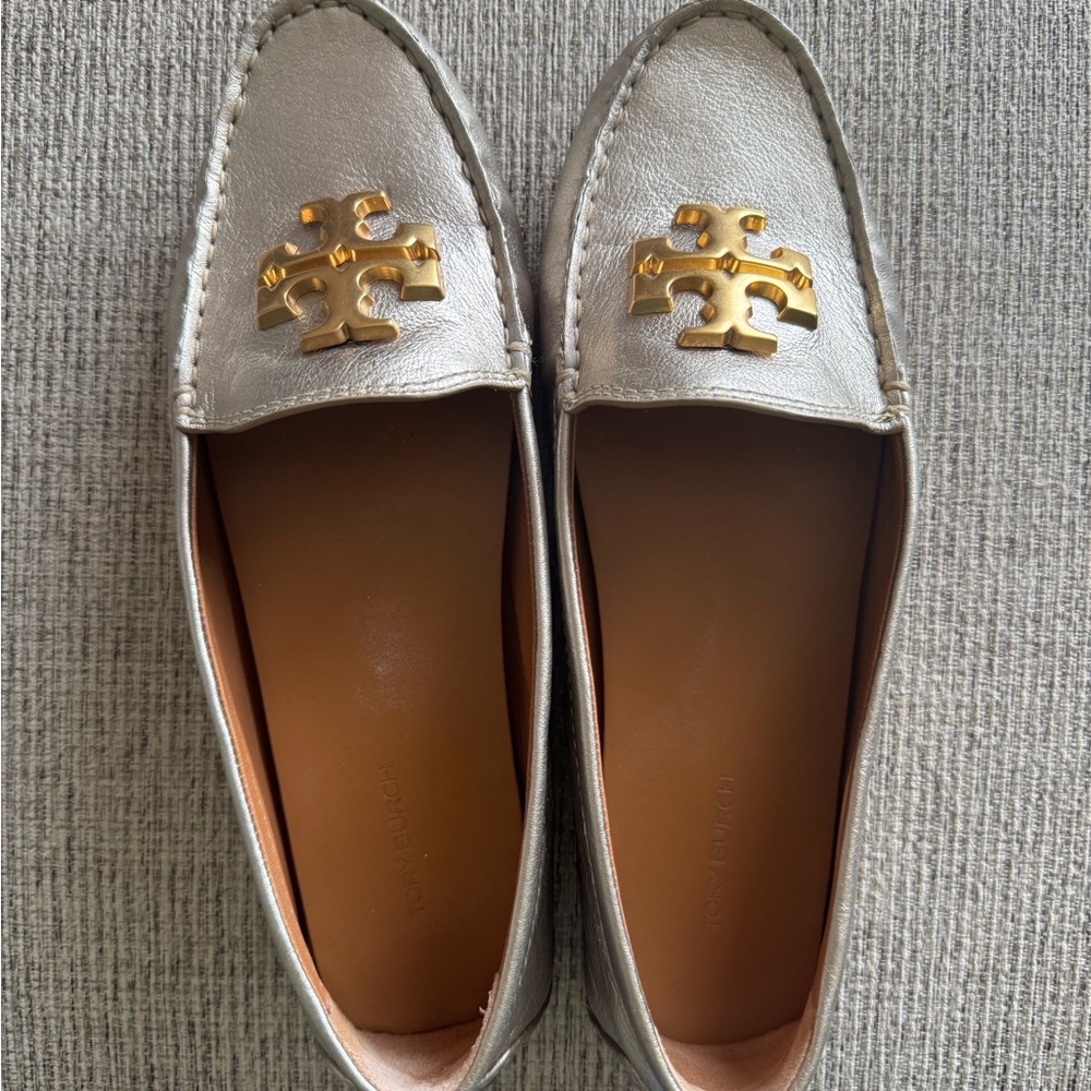 Tory Burch Gold Everly Driver Flats